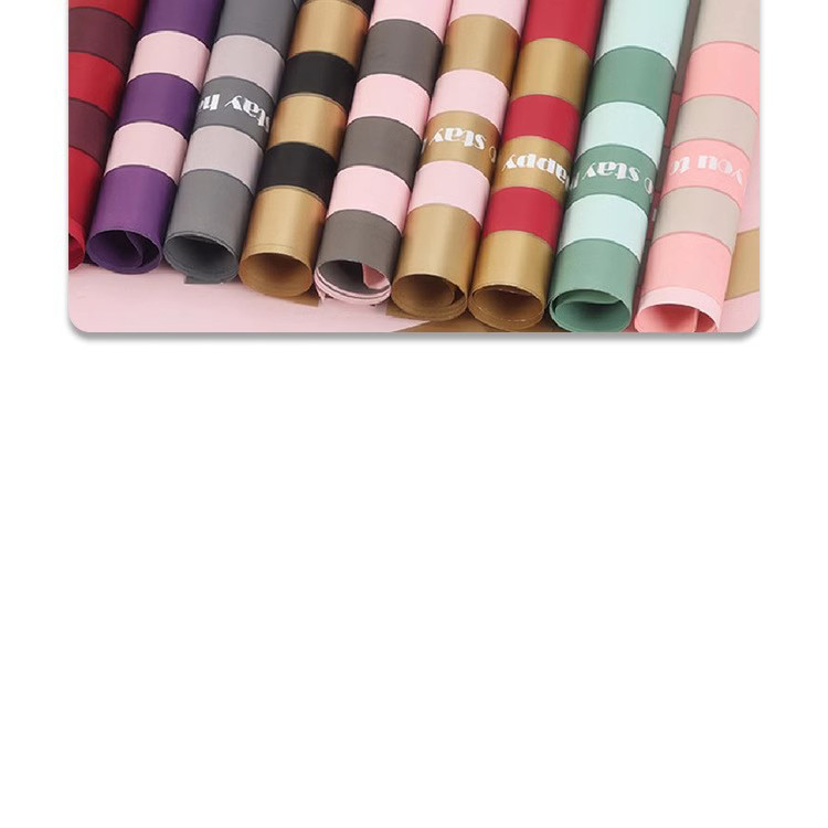MYHC-22 57×57cm (±2cm) Tek Taraflı Kenarlı Yatay Sedefli Film Çiçek Ambalaj Kağıdı