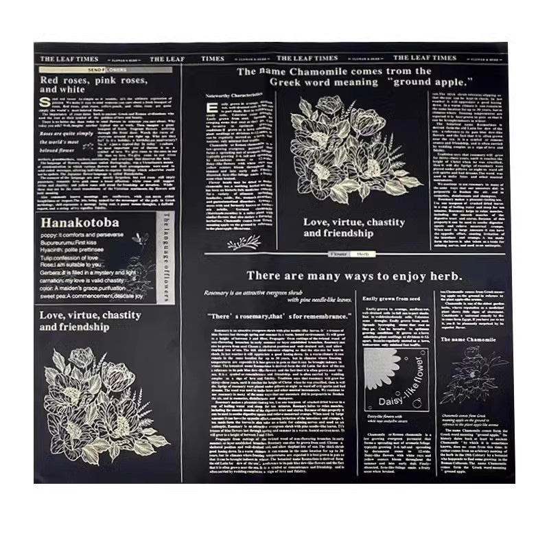 MYHC-52 Herb Altın Işık Mat Film 57×57cm (±2cm) Plastik Çiçek Ambalaj Filmi